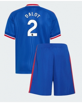 Billige Fotballdrakt Manchester United Diogo Dalot #2 Replika Bortedraktsett Barn 2026-27 Kortermet (med bukser)
